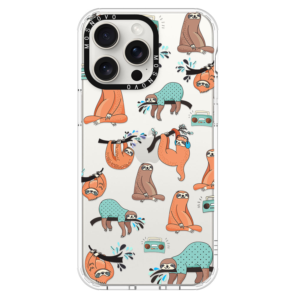 Musical Sloth Phone Case - iPhone 15 Pro Max Case - MOSNOVO