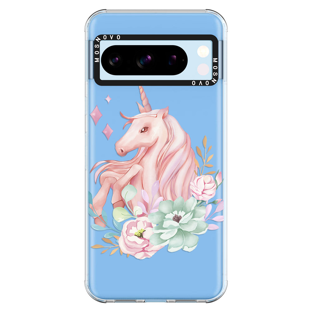 Pastel Flower Unicorn Phone Case - Google Pixel 8 Pro Case