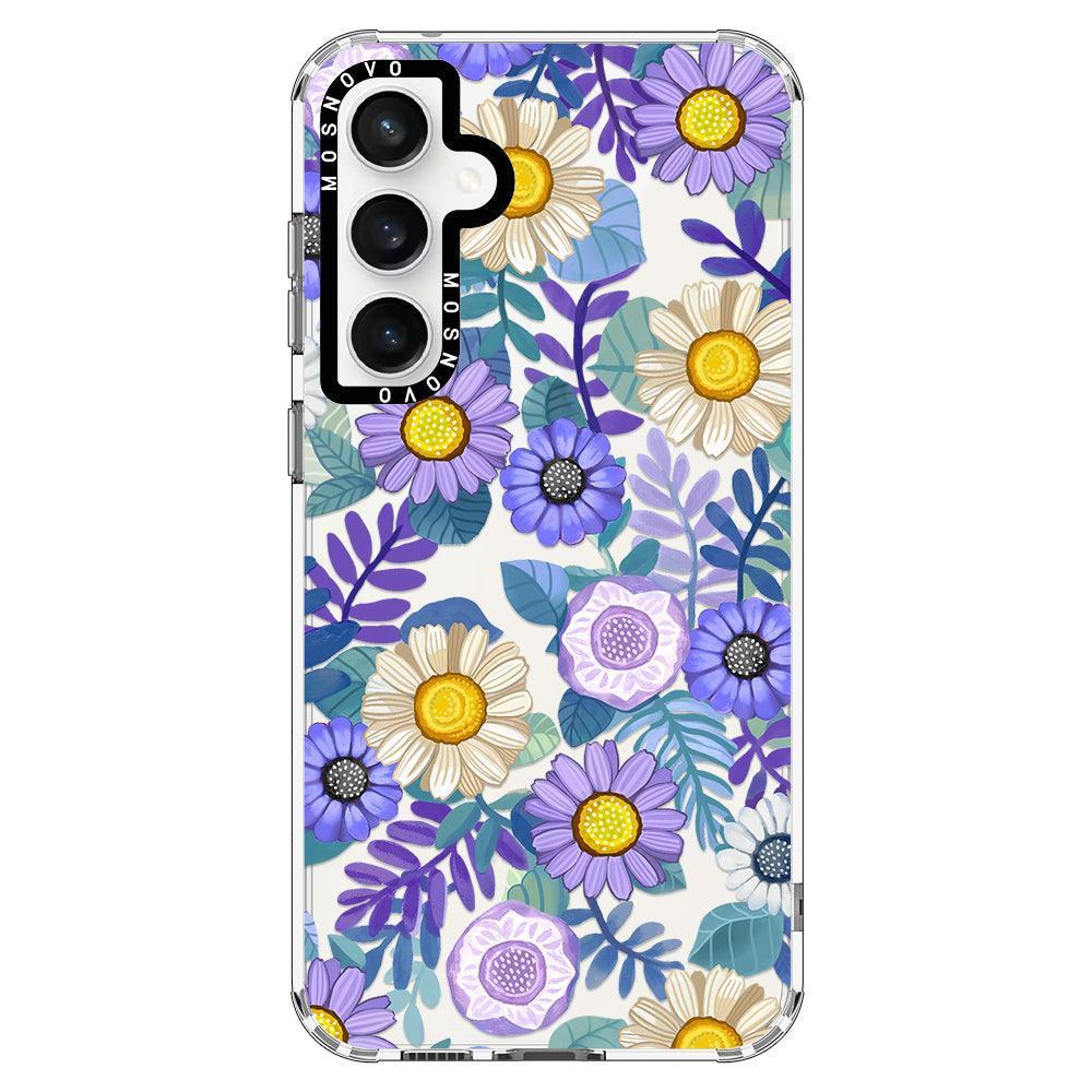 Purple Floral Phone Case - Samsung Galaxy S23 FE Case