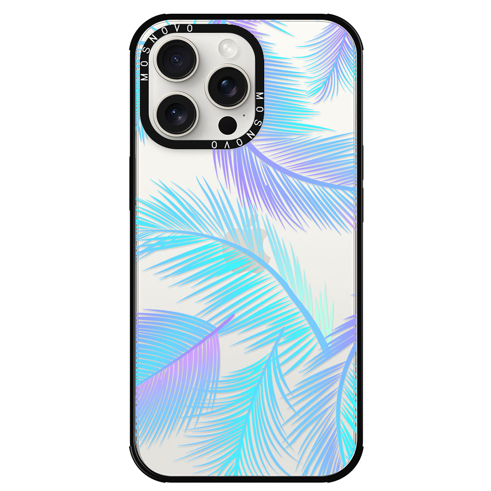 Gradient Tropical Palm Leaf Phone Case - iPhone 15 Pro Max Case - MOSNOVO