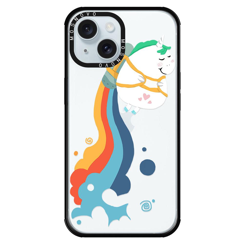 Cute Rainbow Unicorn Phone Case - iPhone 15 Case - MOSNOVO