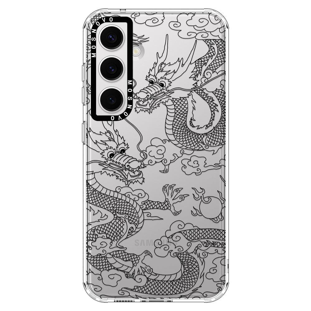 Black Dragon Phone Case - Samsung Galaxy S24 Case - MOSNOVO