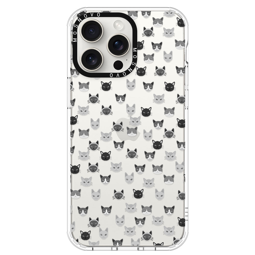 Cats Head Phone Case - iPhone 15 Pro Max Case - MOSNOVO