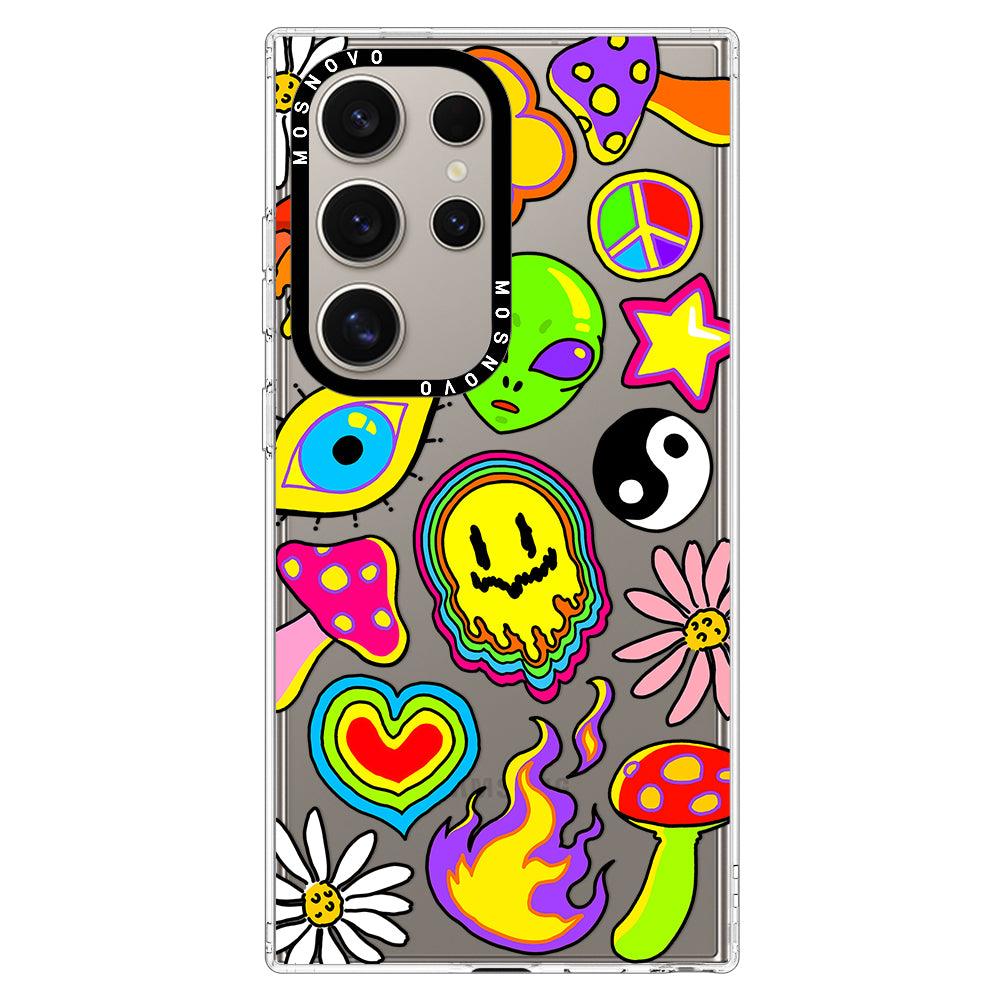 Hippie Sticker Phone Case - Samsung Galaxy S24 Ultra Case - MOSNOVO