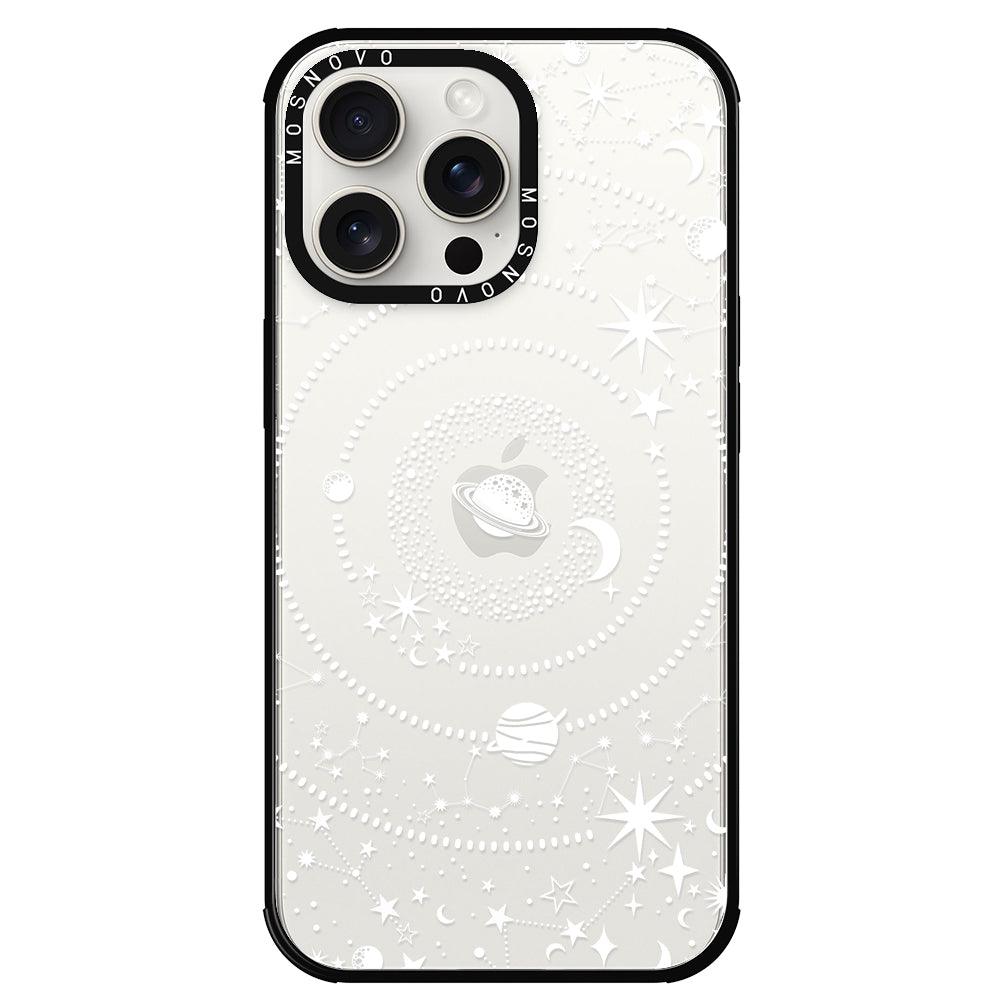 White Galaxy Phone Case - iPhone 15 Pro Max Case - MOSNOVO