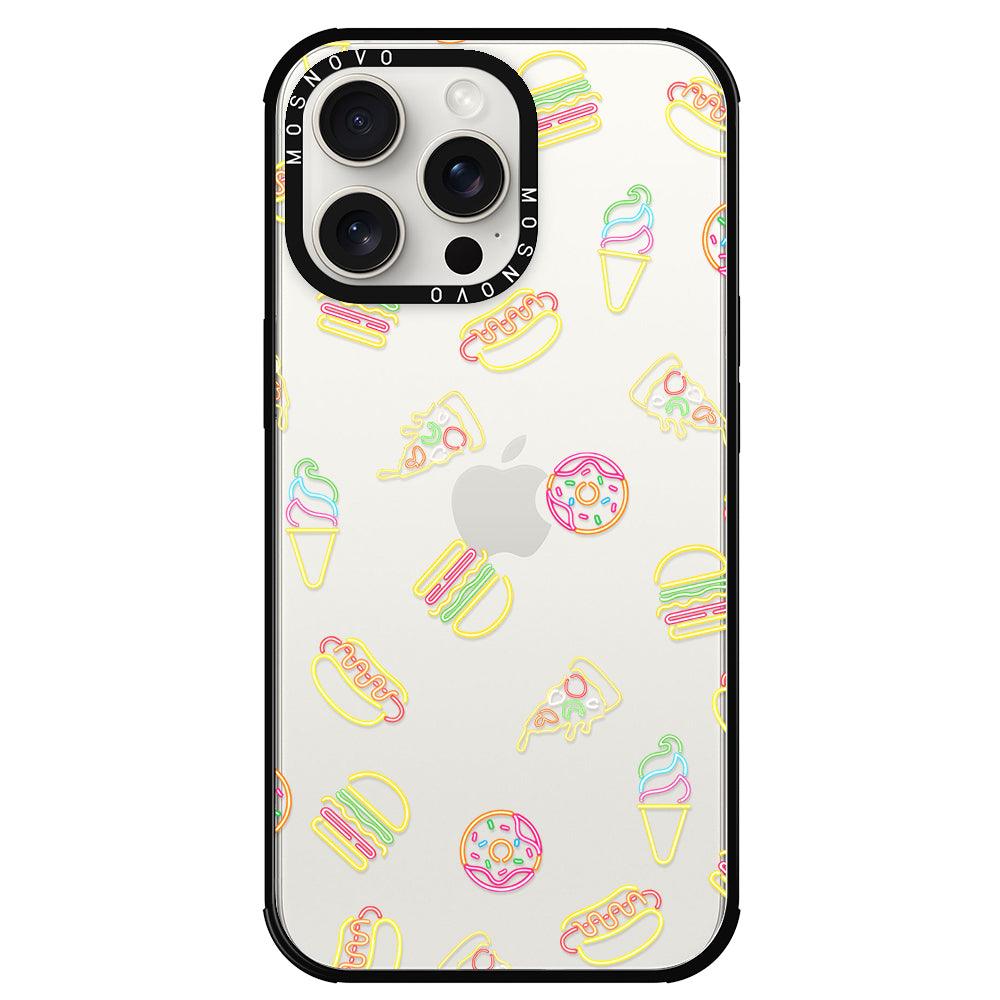 Neon Burgers Phone Case - iPhone 15 Pro Max Case - MOSNOVO