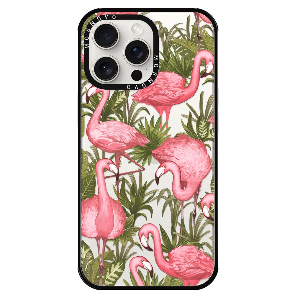 Jungle Flamingo Phone Case - iPhone 15 Pro Max Case - MOSNOVO