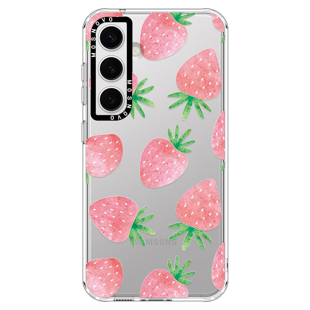 Pastel Strawberry Phone Case - Samsung Galaxy S24 Case - MOSNOVO