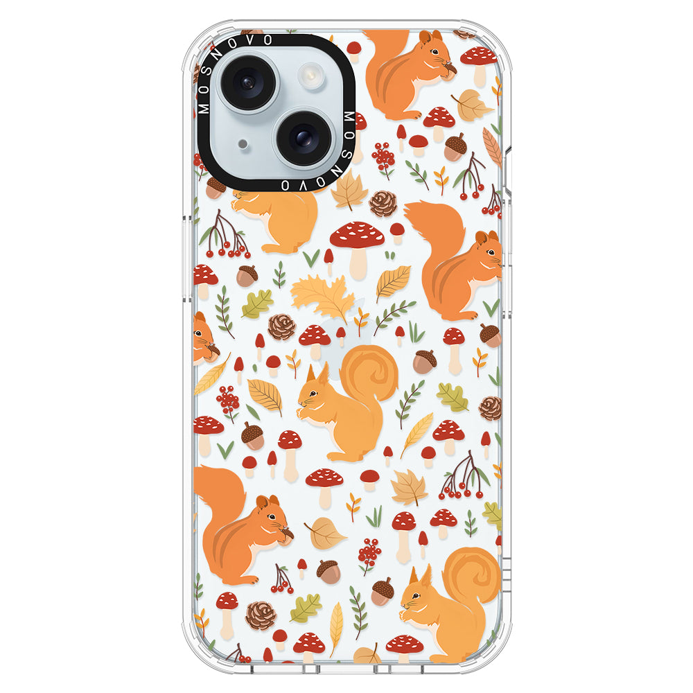 Autumn Squirrel Phone Case - iPhone 15 Plus Case - MOSNOVO