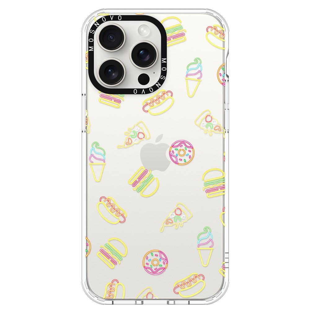 Neon Burgers Phone Case - iPhone 15 Pro Max Case - MOSNOVO