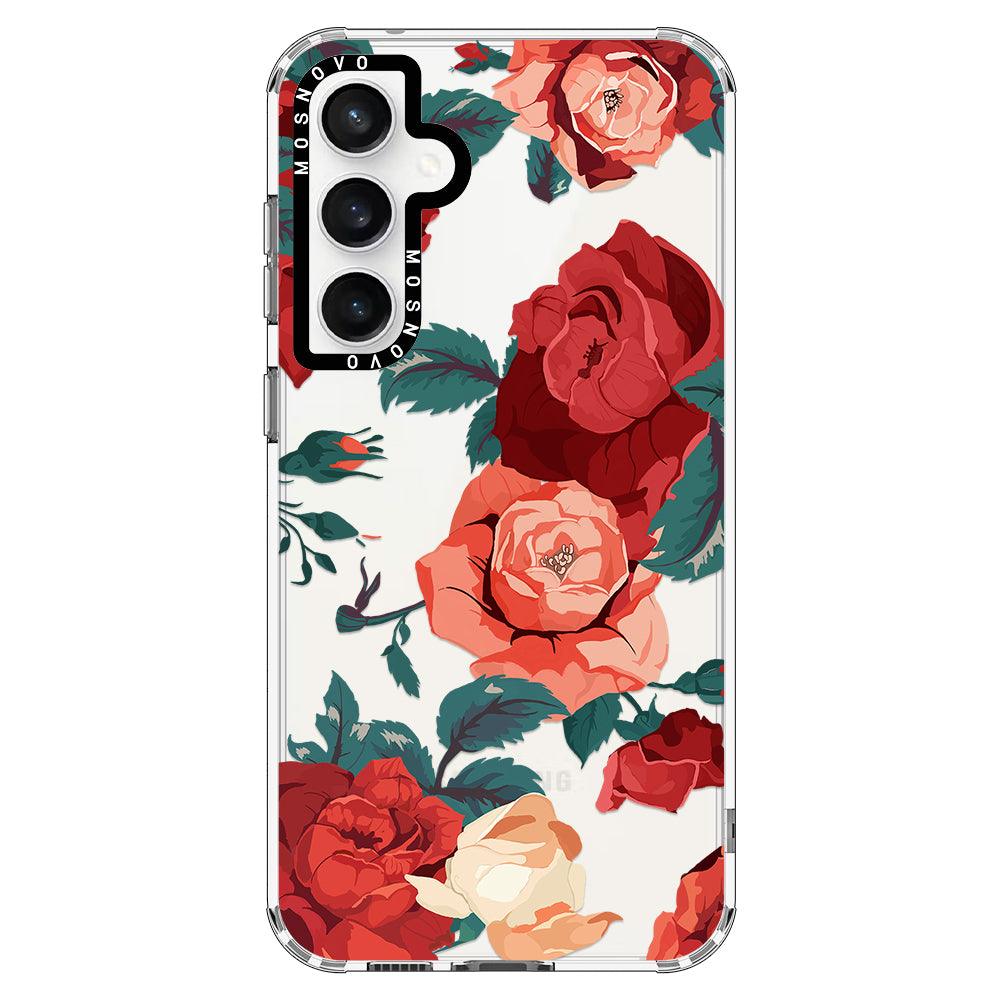 Vintage Red Rose Phone Case - Samsung Galaxy S23 FE Case