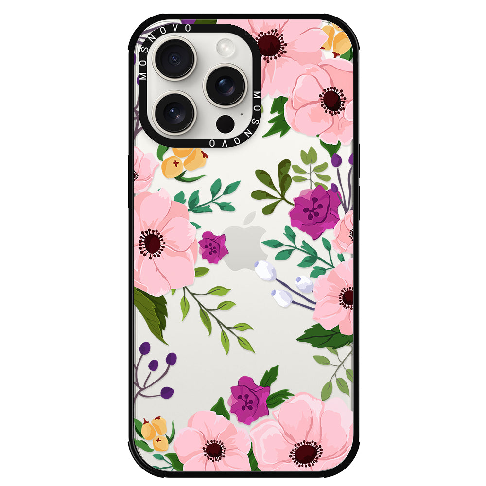 Watercolor Floral Phone Case - iPhone 15 Pro Max Case - MOSNOVO