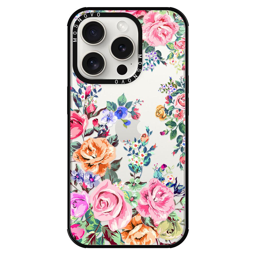 Flower Garden Phone Case - iPhone 15 Pro Case - MOSNOVO