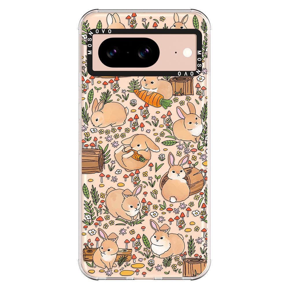 Cute Bunny Garden Phone Case - Google Pixel 8 Case - MOSNOVO