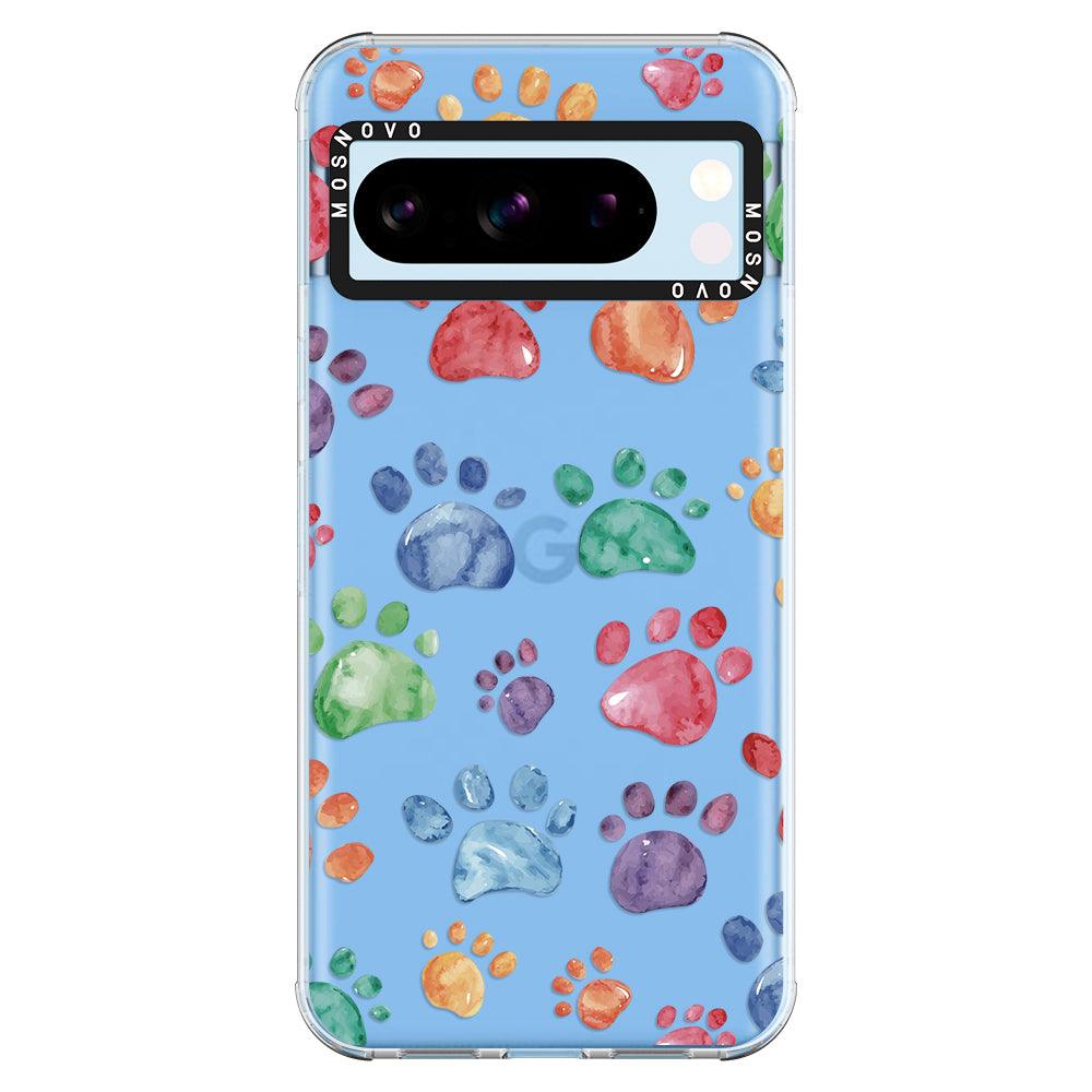 Colorful Paw Phone Case - Google Pixel 8 Pro Case - MOSNOVO