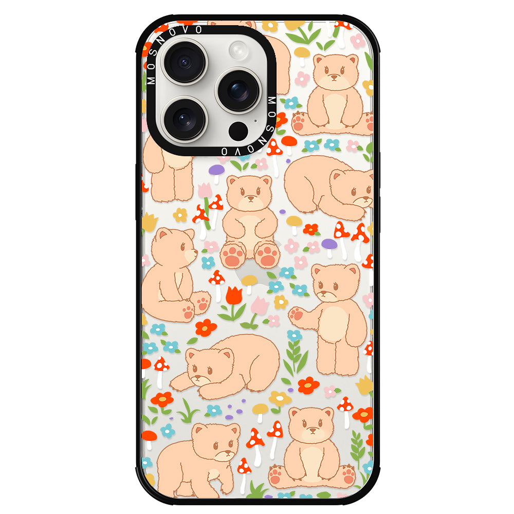 Cute Bear Phone Case - iPhone 15 Pro Max Case - MOSNOVO