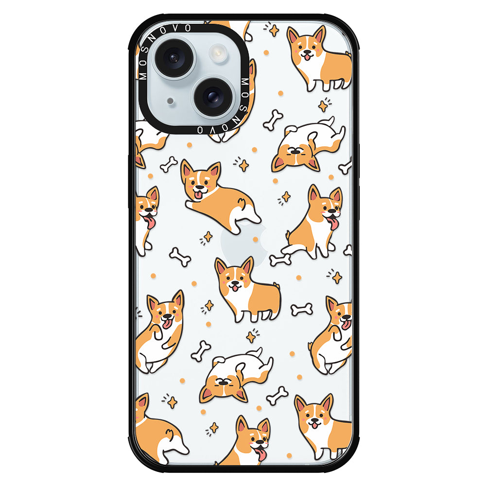 Cute Corgi Phone Case - iPhone 15 Case Black