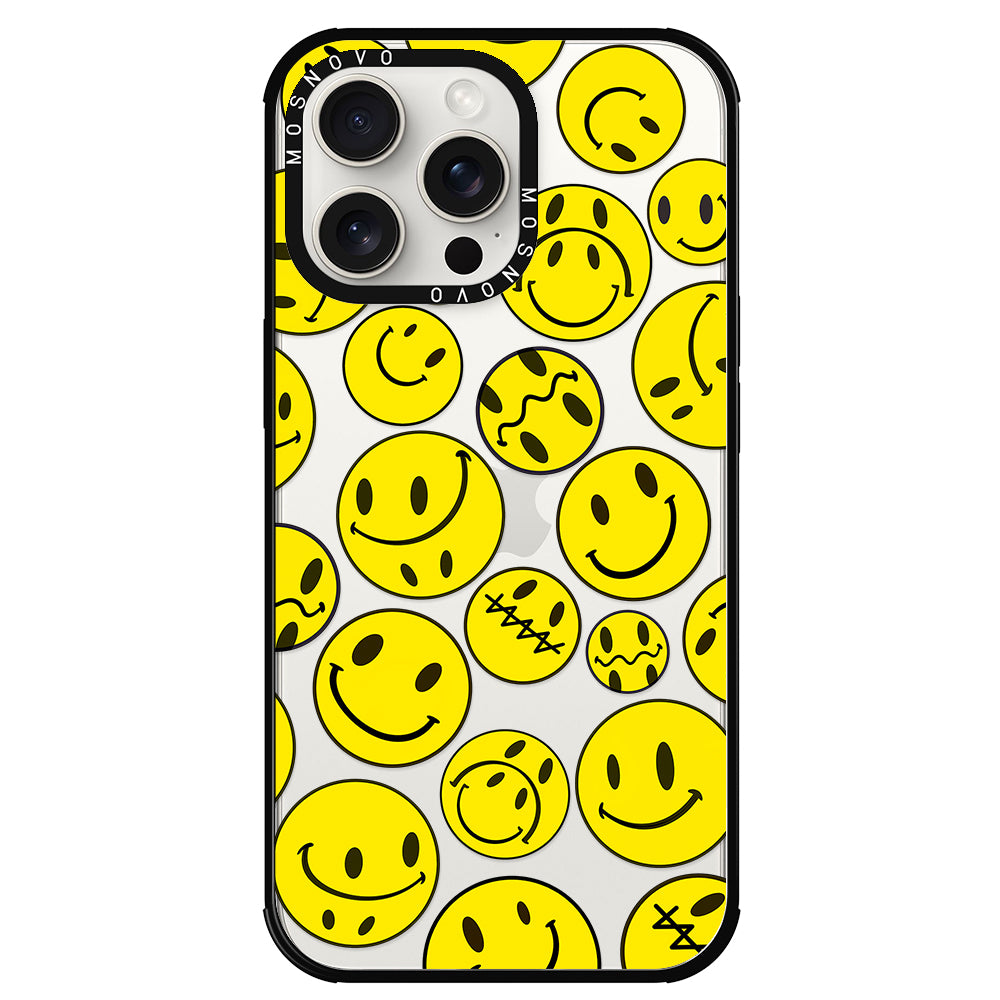 Smiley Face Phone Case - iPhone 15 Pro Max Case - MOSNOVO