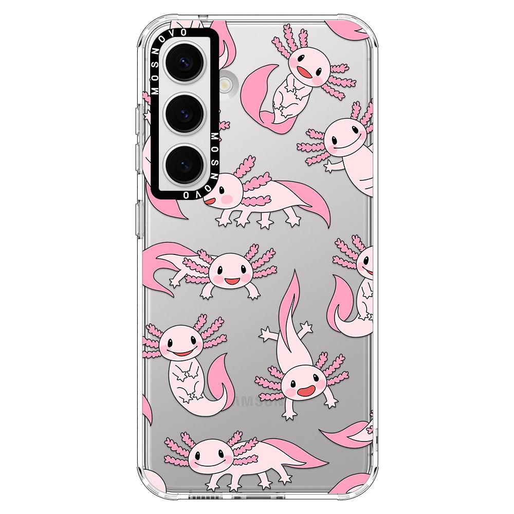 Pink Axolotl Phone Case - Samsung Galaxy S24 Plus Case