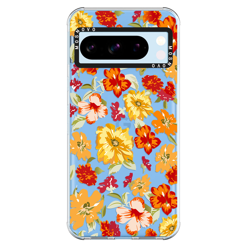 70s Boho Yellow Flower Phone Case - Google Pixel 8 Pro Case - MOSNOVO