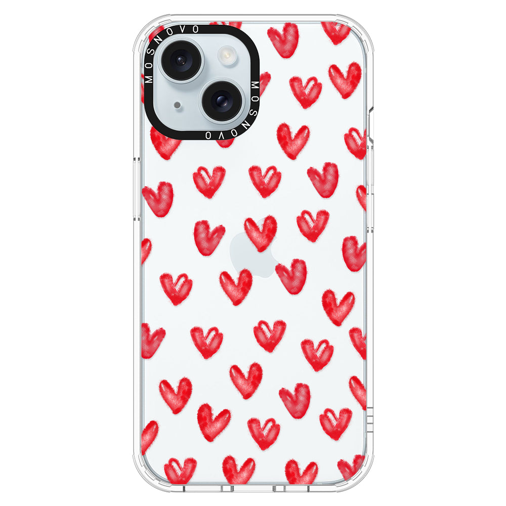 Cute Little Hearts Phone Case - iPhone 15 Case - MOSNOVO