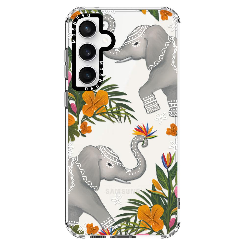 Tribal Elephant Phone Case - Samsung Galaxy S23 FE Case