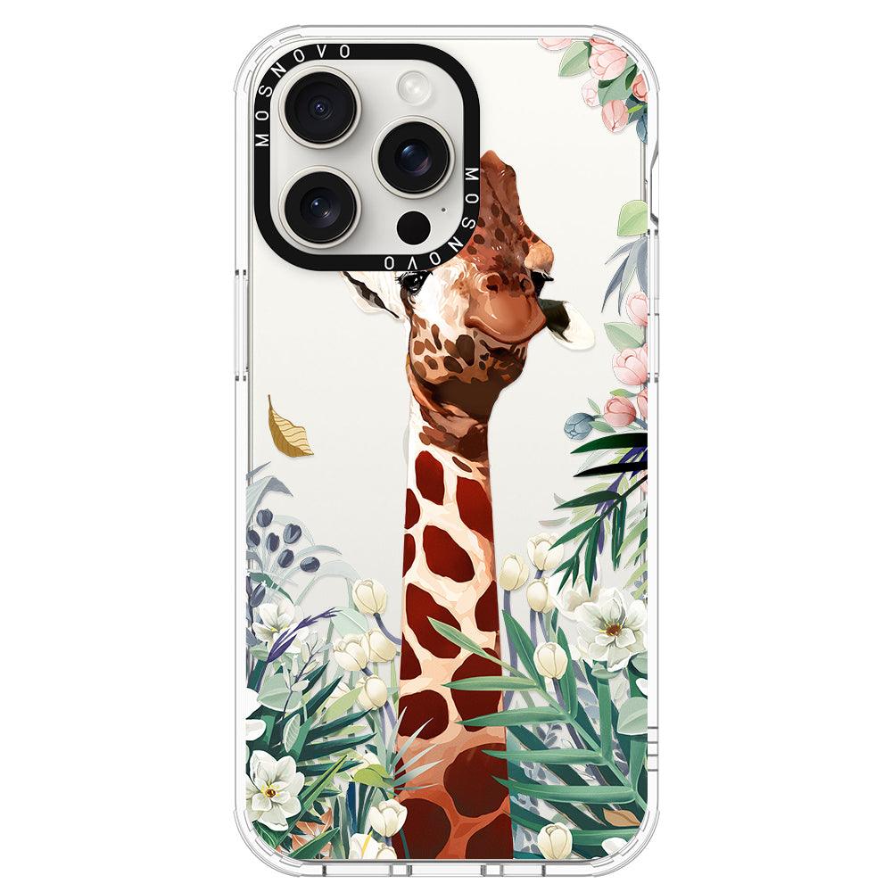 Giraffe In The Garden Phone Case - iPhone 15 Pro Max Case - MOSNOVO