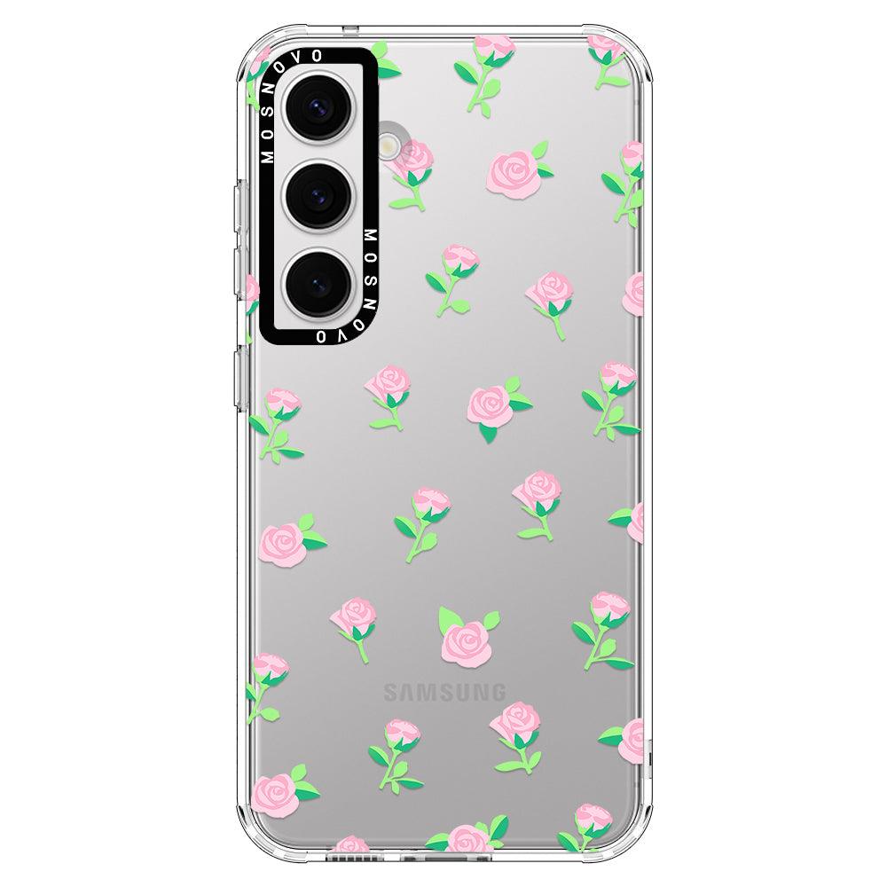 Little Pink Rose Phone Case - Samsung Galaxy S24 Plus Case - MOSNOVO