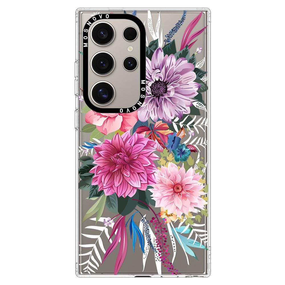 Dahlia Bloom Phone Case - Samsung Galaxy S24 Ultra Case - MOSNOVO