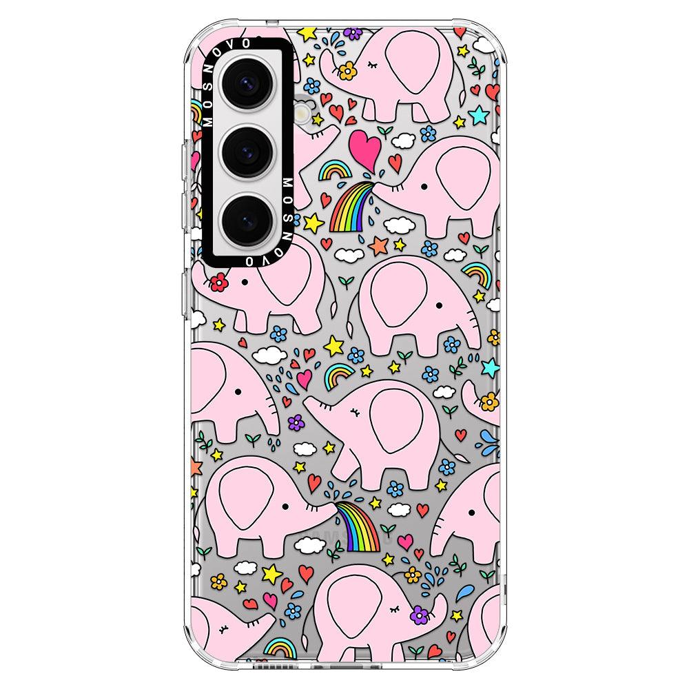 Cute Pink Elephant Phone Case - Samsung Galaxy S24 Plus Case - MOSNOVO