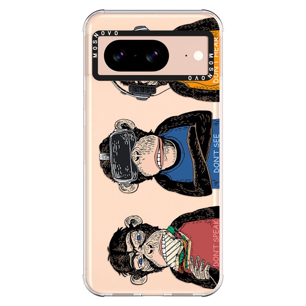 Don't Speak, Don't See,Don't Hear Phone Case - Google Pixel 8 Case - MOSNOVO