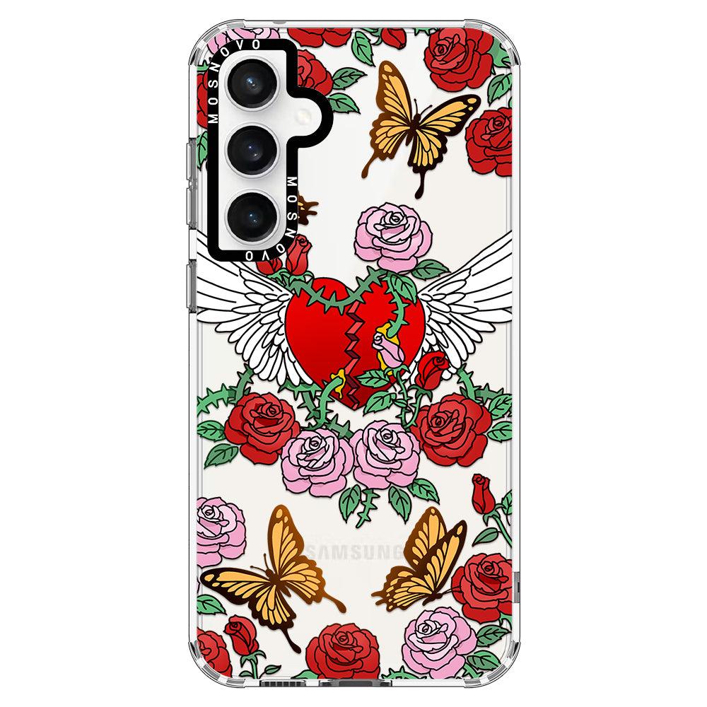 Heart With Wing Phone Case - Samsung Galaxy S23 FE Case