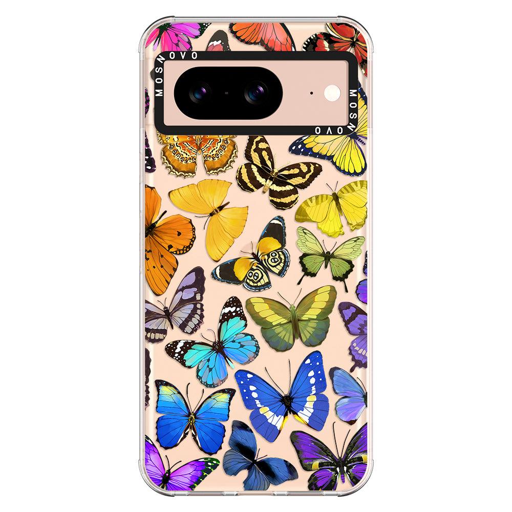 Rainbow Butterfly Phone Case - Google Pixel 8 Case - MOSNOVO