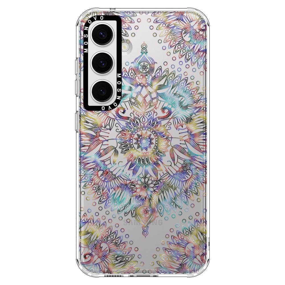 Rainbow Mandala Phone Case - Samsung Galaxy S24 Case - MOSNOVO