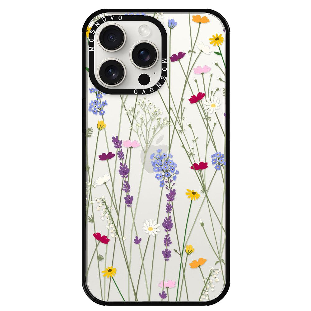 Floral Garden Lavender Daisy Flower Phone Case - iPhone 15 Pro Max Case - MOSNOVO