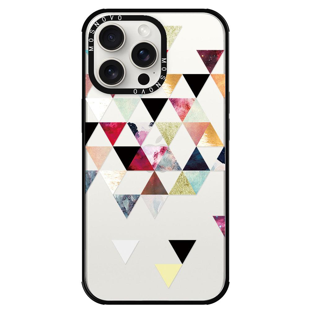 Triangles Stone Marble Phone Case - iPhone 15 Pro Max Case - MOSNOVO