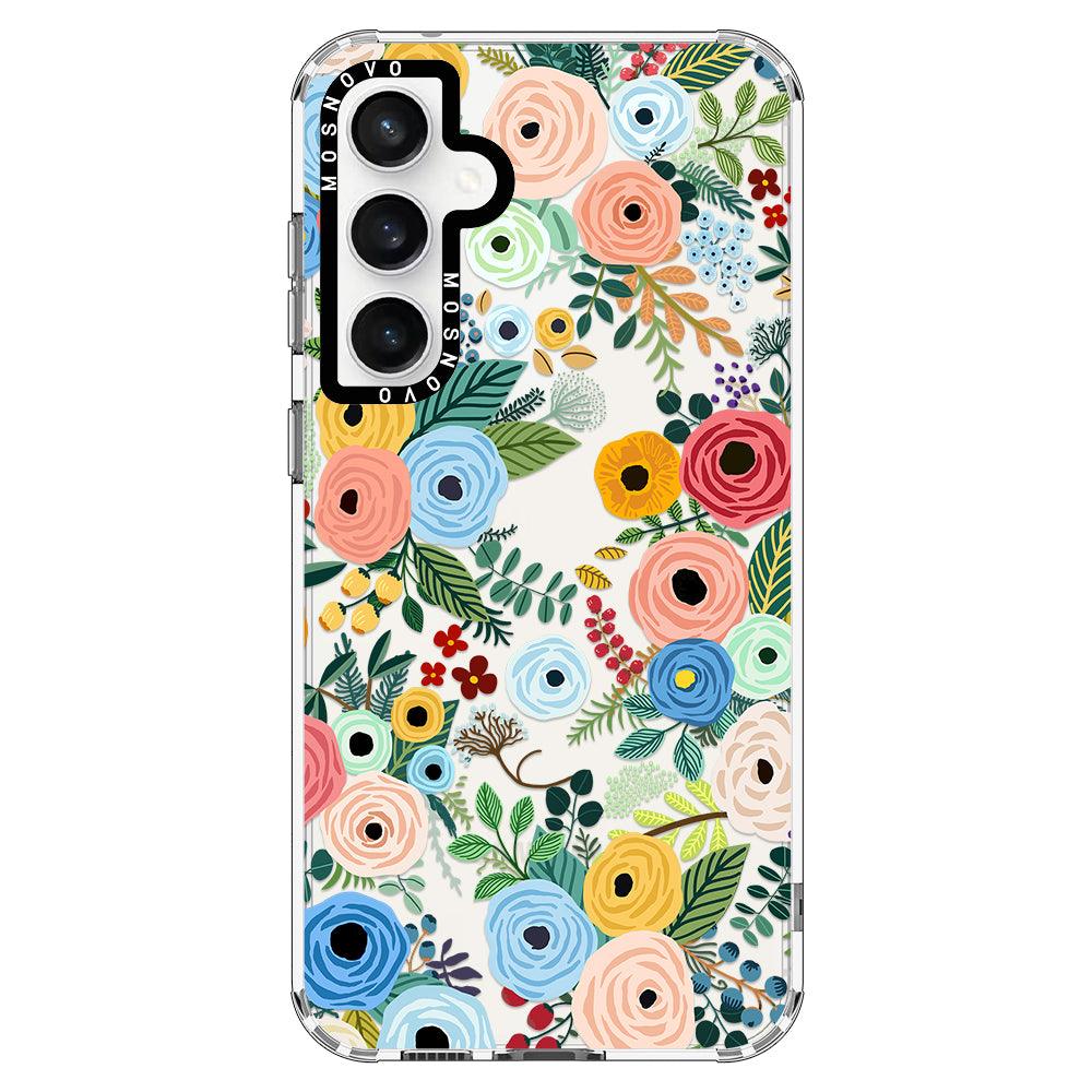 Pastel Floral Garden Phone Case - Samsung Galaxy S23 FE Case