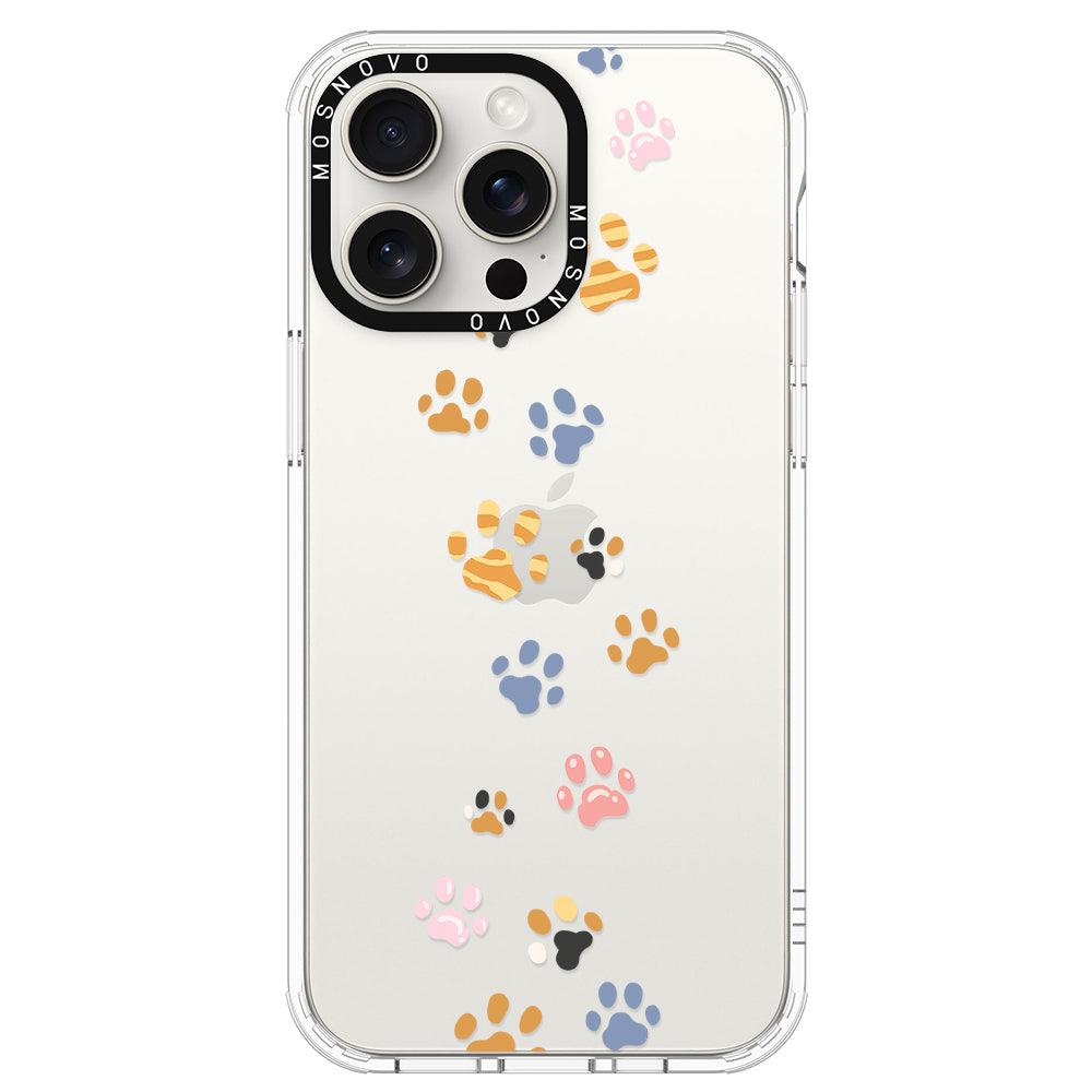 Colorful Paw Phone Case - iPhone 15 Pro Max Case - MOSNOVO