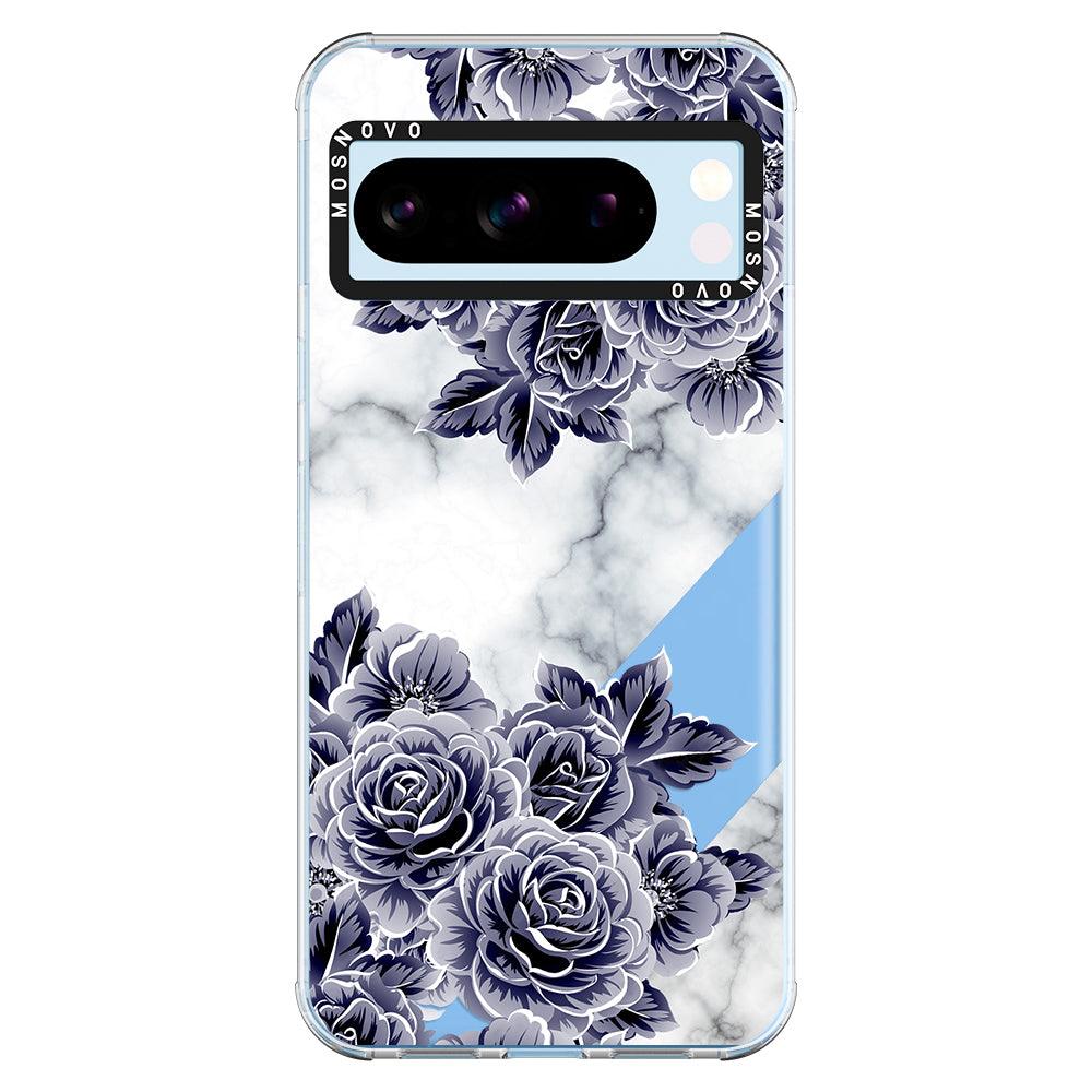 Purple Flower Marble Phone Case - Google Pixel 8 Pro Case