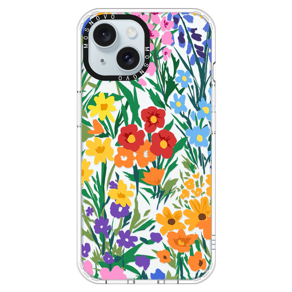 Spring Botanical Flower Floral Phone Case - iPhone 15 Plus Case - MOSNOVO