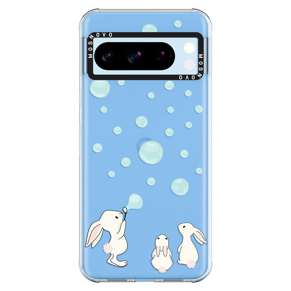 Bunny Blow Bubble Phone Case - Google Pixel 8 Pro Case - MOSNOVO