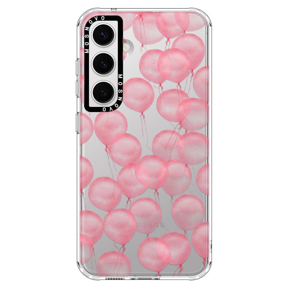 Pink Ballons Phone Case - Samsung Galaxy S24 Plus Case - MOSNOVO