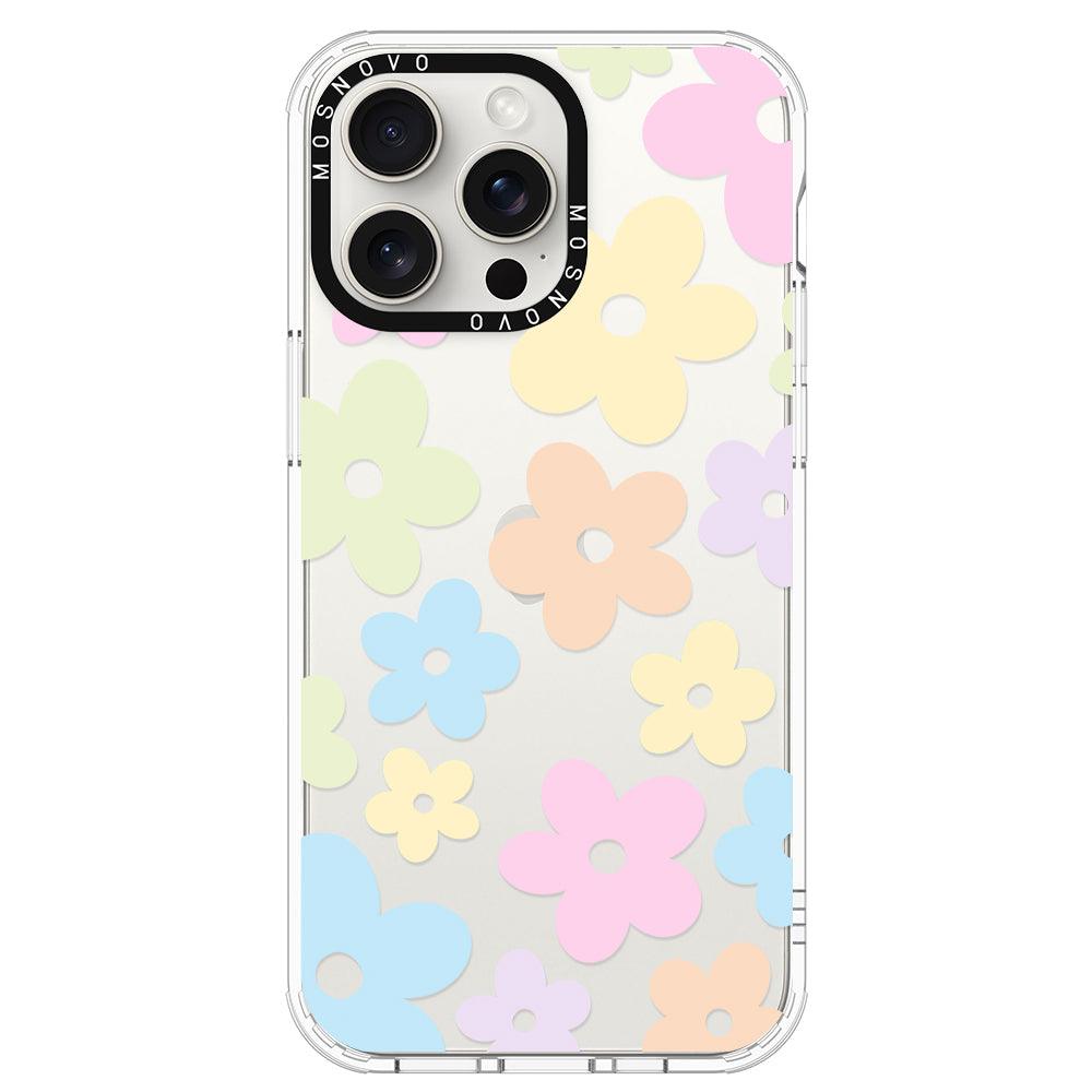 Pastel Flower Phone Case - iPhone 15 Pro Max Case - MOSNOVO