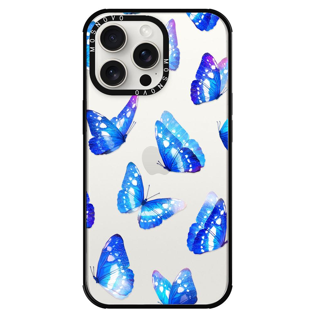 Stunning Blue Butterflies Phone Case - iPhone 15 Pro Max Case - MOSNOVO