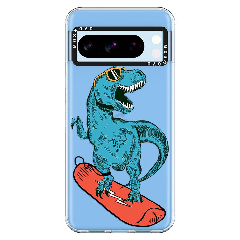 Surfing Dinosaur Phone Case - Google Pixel 8 Pro Case - MOSNOVO