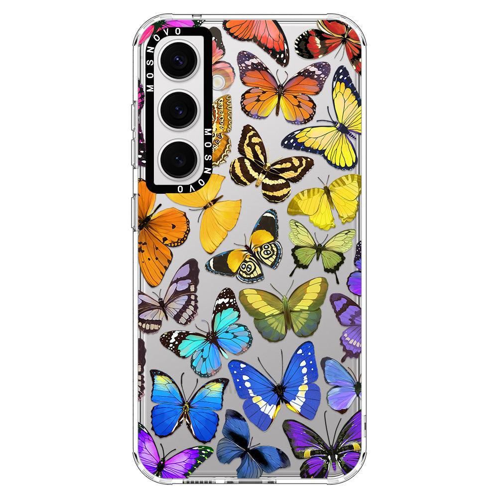 Rainbow Butterfly Phone Case - Samsung Galaxy S24 Plus Case - MOSNOVO