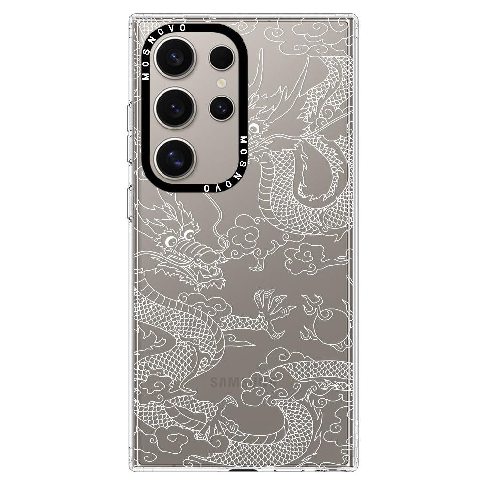 White Dragon Phone Case - Samsung Galaxy S24 Ultra Case - MOSNOVO