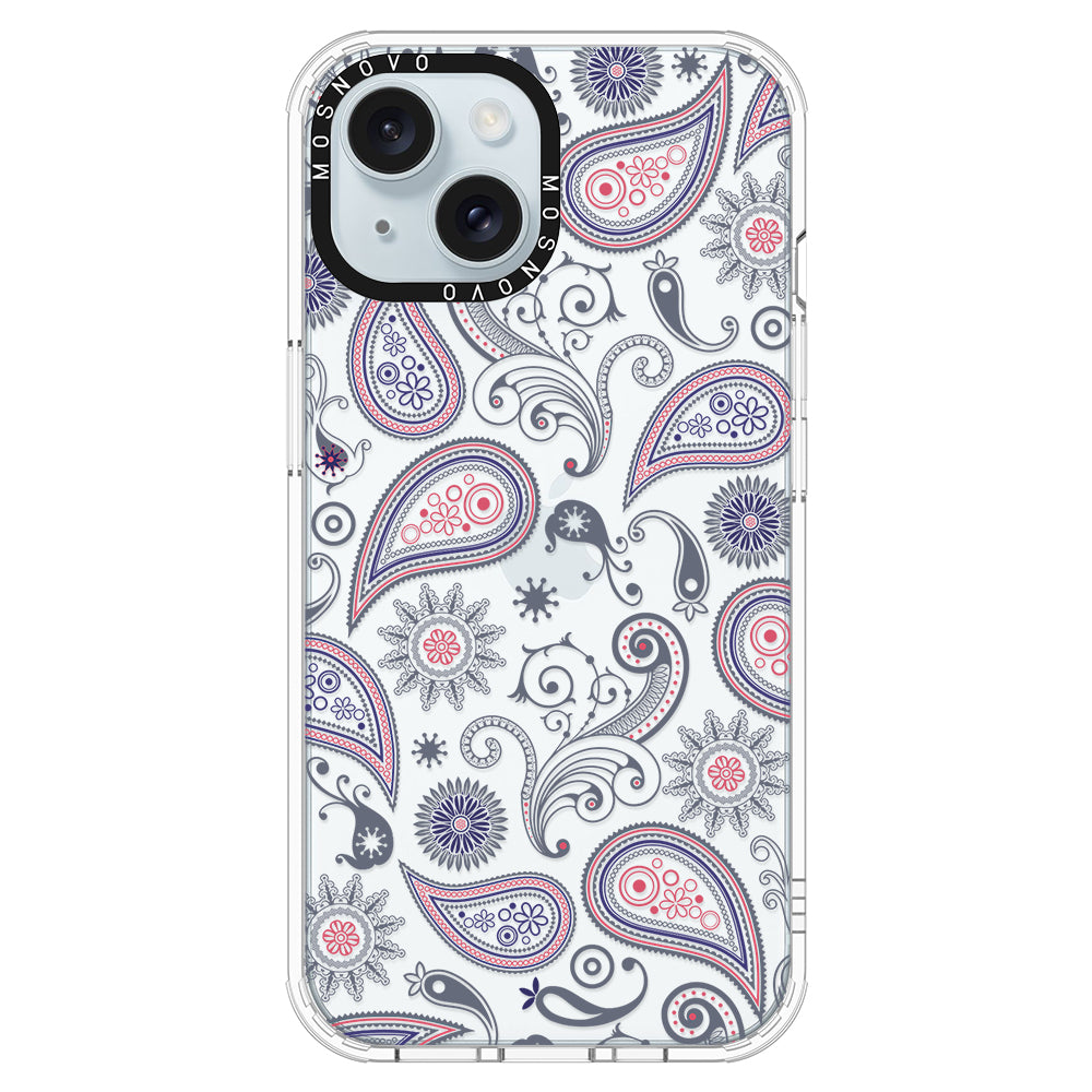 Paisley Phone Case - iPhone 15 Plus Case - MOSNOVO