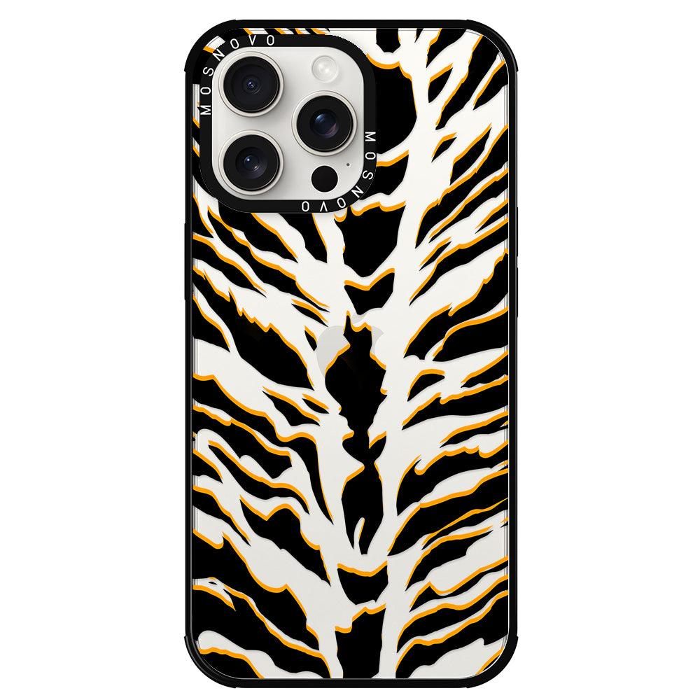 Tiger Print Phone Case - iPhone 15 Pro Max Case - MOSNOVO