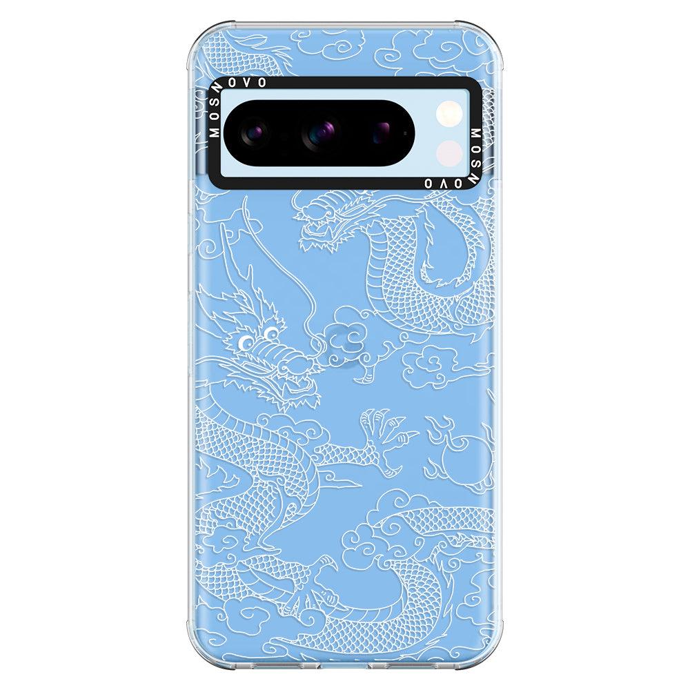 White Dragon Phone Case - Google Pixel 8 Pro Case - MOSNOVO